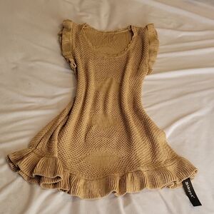 Knit Dress with Ruffles